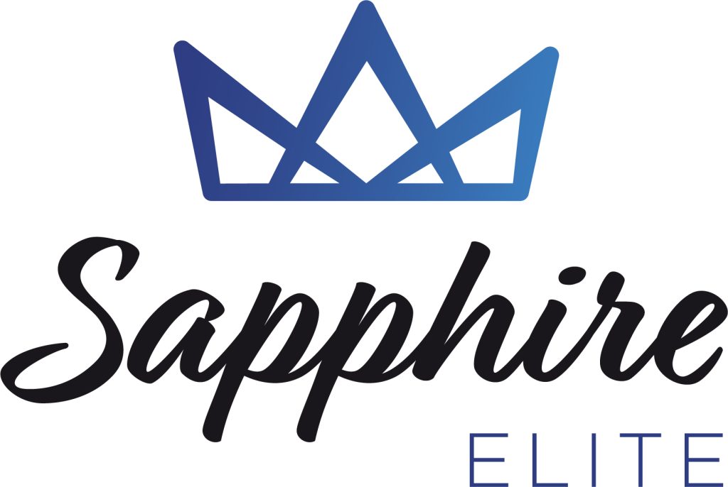 Sapphire Elite cheerleading squad logo